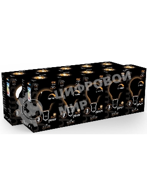 Лампа светодиодная Gauss Filament 105201109-D 9Вт цок.: E14 шар 220B 3000K св. свеч. белый теп. (упак.: 10 шт)