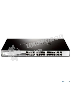 Коммутатор D-Link Gigabit Smart Switch with 24 10/100/1000Base-T ports and 4 Gigabit MiniGbIC (SFP) ports
