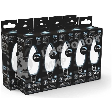 Лампа светодиодная Gauss Filament 103201209-D 9Вт цок.: E14 свеча 220B св. свеч. белый нейт. (упак.: 10 шт)