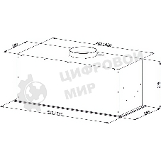 Встраиваемая вытяжка Kuppersberg, 52 см, мощность рециркуляции 650 м3/ч, мощность отвода 1300 м3/ч, сенсорное управление, таймер, турборежим, угольный фильтр KF-ES (доп. Опция), уровень шума 46 дБ, черный