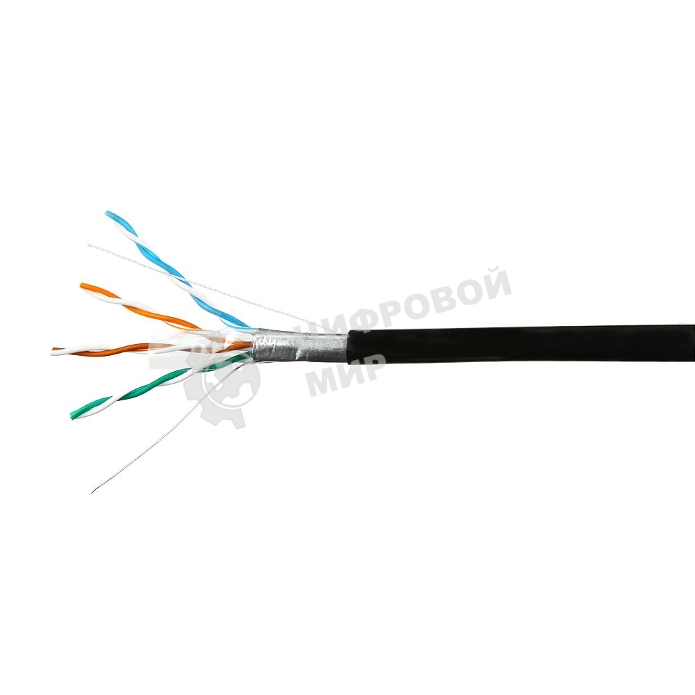 Кабель SkyNet Premium FTP outdoor 4x2x0,51, медный, FLUKE TEST, кат.5e, однож., 305 м, box, черный