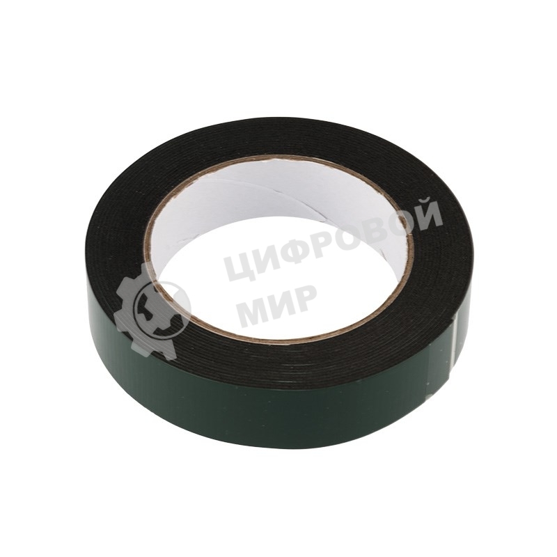 Двухсторонний скотч Rexant, черная, вспененная ЭВА основа, 25 мм, ролик 5 м
