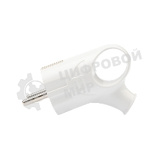 Вилка Евро Rexant угловая с з/к 16А с кольцом белая