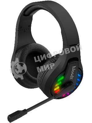 Гарнитура Bloody GR230 чёрный, беспроводная + проводная, радиоканал, до 40 ч, подсветка