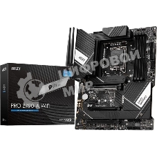 Материнская плата MSI PRO Z790-A WIFI, LGA1700, Intel Z790, 4xDDR5, 6xSATA, 4xM.2, 1xPCIe 5.0 x16, 1xPCIe 4.0 x4, 1xPCIe 3.0 x1, 1xDP, 1xHDMI, 1x2.5Gb LAN, Wi-Fi 6E, Bluetooth 5.3, 1xUSB-C 20Gbps, 3xUSB-A 10Gbps, 2xUSB-A 5Gbps, 2xUSB-A 2.0, 5x3.5 мм, 7.1, ATX