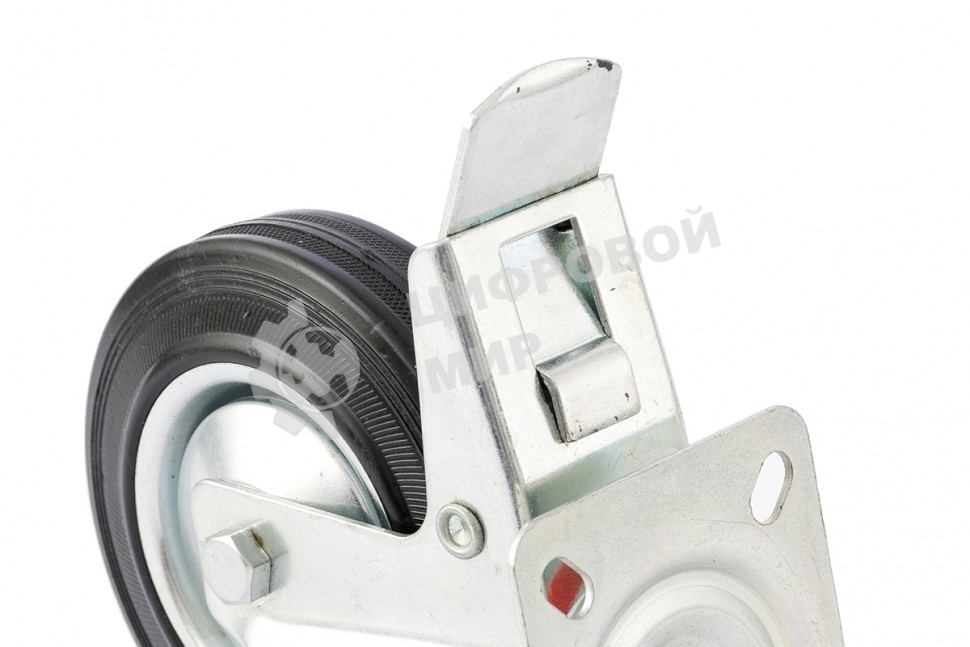 Колесо поворотное Сибртех с тормозом d-125 мм, крепление  платформенное