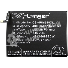 Аккумулятор CameronSino CS-HUM910XL HB446688ECW для Huawei Ascend Mate 9 Pro3.82V, 4000mAh, 15.28Wh
