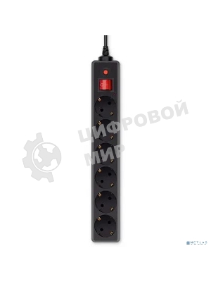 Сетевой фильтр Buro 600SH-1.8-B 1.8 м, 6 розеток, черный, коробка