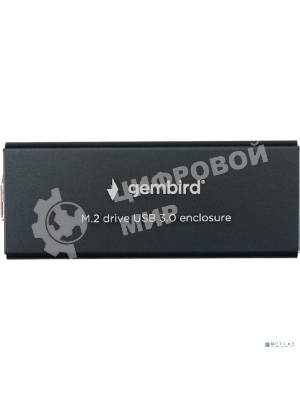 Внешний корпус Gembird EEM2-SATA-1 USB 3.0 для M2 SATA порт MicroB, металл, черный
