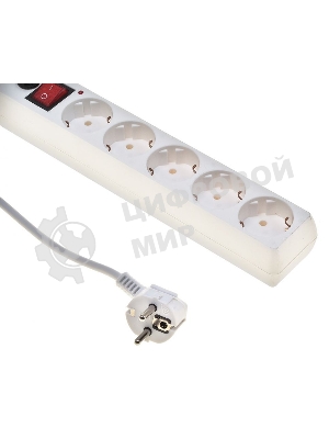 Сетевой фильтр Buro Сетевой фильтр, 5 розеток, 3 метра, белый