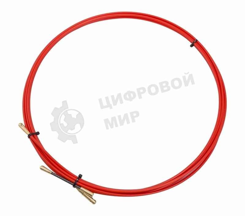 Протяжка кабельная Rexant (мини УЗК в бухте), стеклопруток, d=3,5мм, 5м красная