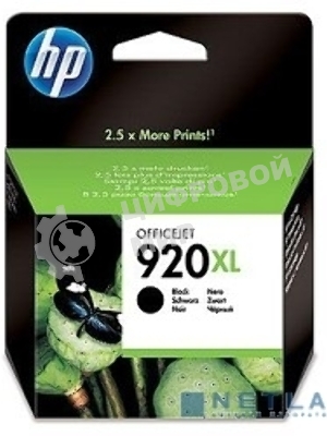 Картридж струйный HP 920XL CD975AE черный для HP OJ 6000/6500 (1200 стр.)
