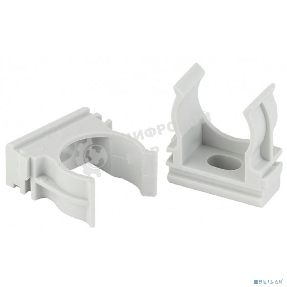 Крепеж-клипса ЭРА (cерый) для трубы d 16мм (100/2000/60000)