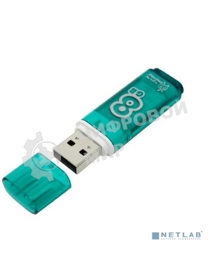 Флешка USB Smartbuy Glossy series green (SB8GbGS-G), 8Gb, USB 2.0, R/W 15/5, зеленый