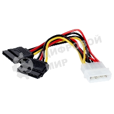Кабель питания 2xSATA (от разъема Molex (IDE) блока питания), 15 см ExeGate