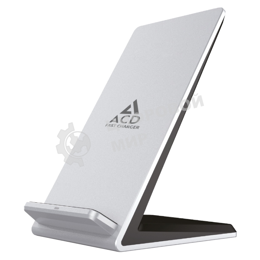 Сетевое зарядное устройство ACD-W102S-F1S 10Вт, беспроводная Qi, 2-катушки с QC, 5В/2А ~ 9В/1,8А RTL