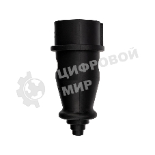 Вилка переносная Rexant влагозащищенная 3Р+РЕ, 32 А, IP44 каучук, черная