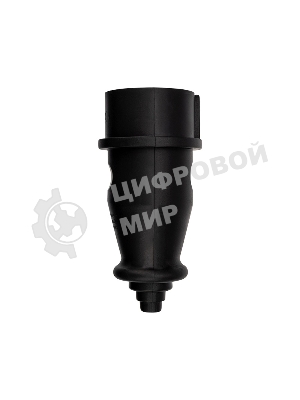 Вилка переносная Rexant влагозащищенная 3Р+РЕ, 32 А, IP44 каучук, черная