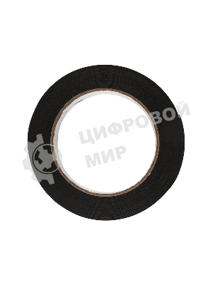 Двухсторонний скотч Rexant, черная, вспененная ЭВА основа, 25 мм, ролик 5 м