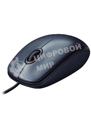 Мышь проводная Logitech M100/100R DARK/GREY (темно-серая/черная), 1000 dpi, USB, кнопки - 3