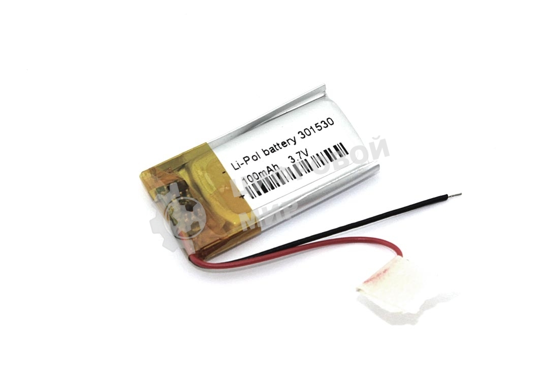 Аккумулятор Li-Pol (батарея) 3x15x30мм 2pin 3.7V/100mAh