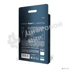 Кабель Rexant Type-C – Lightning для Apple, 3А, 1м, в черной нейлоновой оплетке, со световой индикацией