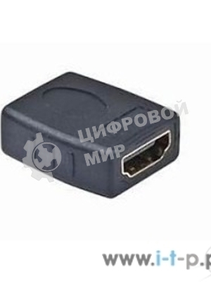 Переходник Gembird Переходник HDMI-HDMI 19F/19F, золотые разъемы, пакет