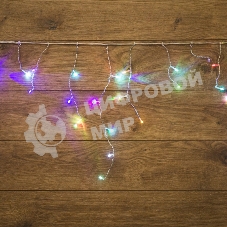Гирлянда Neon-night Айсикл (бахрома) светодиодный, 1,8 х 0,5 м, прозрачный провод, 230 В, диоды RGB