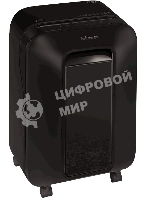 Шредер Fellowes PowerShred LX200 черный (секр.P-4)/перекрестный/12лист./22лтр./скрепки/скобы/пл.карты