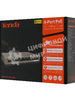 Коммутатор Tenda TEF1110P-8-102W 8PORT 100M 8POE