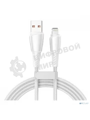 Кабель Rexant USB-A - Lightning для Apple, 2,4А, 1м, в белой нейлоновой оплетке