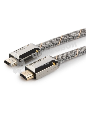 Кабель Cablexpert HDMI, серия Platinum, 4,5 м, v2.0, M/M, плоский, позол.разъемы, металлический корпус, нейлоновая оплетка, блистер