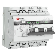 Выключатель автоматический дифференциального тока 3п+N C 16А 30мА тип AC 4.5кА АД-32 PROxima EKF DA32-16-30-4P-pro