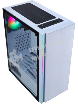 Компьютерный корпус AeroCool/Formula CL-3302W RGb белый без БП ATX 2xUSB 2.0 1xUSB 3.0 audio bott PSU