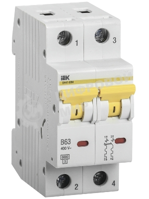 Выключатель автоматический двухполюсный ВА47-60M 2Р 16А 6кА С MVA31-2-016-C IEK