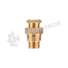 Сальник Rexant с двойной резьбой 1/2 и 3/4 для ввода кабеля в трубу, никелированная латунь