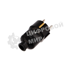 Вилка Евро Rexant прямая с з/к 16А усиленная черная