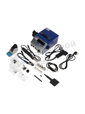 Паяльная станция (паяльник + фен + демонт. паяльник) Rexant R048K, цифровая, 200-480°C, LED дисплей