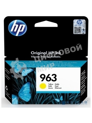 Картридж струйный HP 963 3JA25AE желтый (700 стр) для HP OfficeJet Pro 901x/902x