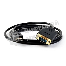 Кабель-адаптер ORIENT C702, HDMI M --> VGA 15M, 1.8 м, черный
