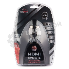 Кабель Cablexpert HDMI, серия Platinum, 4,5 м, v2.0, M/M, плоский, позол.разъемы, металлический корпус, нейлоновая оплетка, блистер