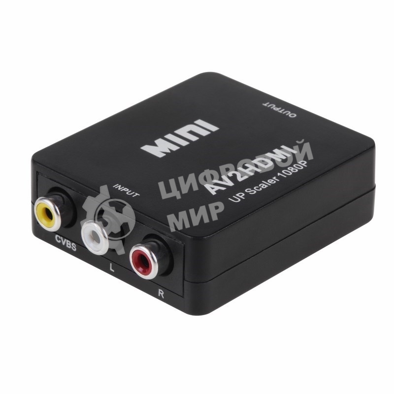 Конвертер Rexant 3 RCA на HDMI пластик, черный