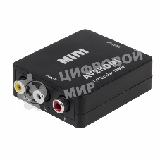 Конвертер Rexant 3 RCA на HDMI пластик, черный