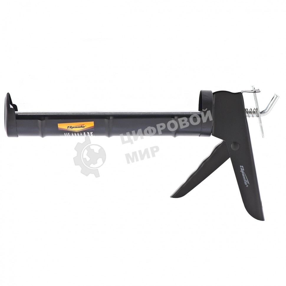 Пистолет для герметика Sparta 310мл ''полуоткрытый'' круглый шток 8мм утолщенные стенки
