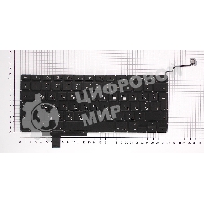 Клавиатура для ноутбука Macbook A1297 черная, большой Enter
