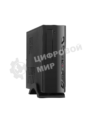 Компьютерный корпус MiniITX ExeGate MI-208 Black, miniITX/mATX, M400, 80мм, 2хUSB, Audio