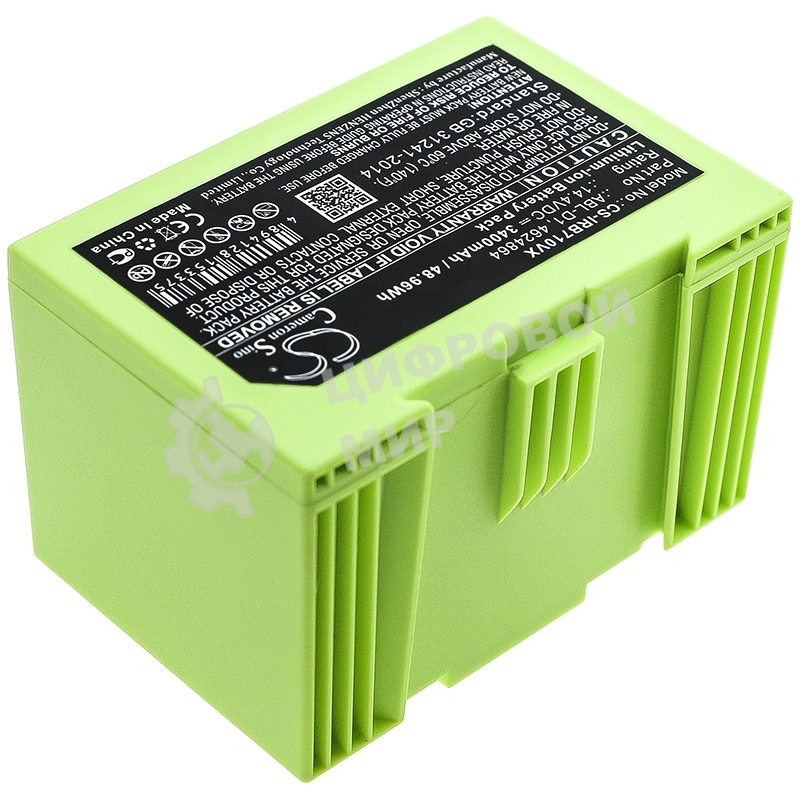 Аккумулятор для iRobot Roomba i7, Roomba i7+, Roomba e5, 7150 14.4V 3400mAh / 48.96Wh