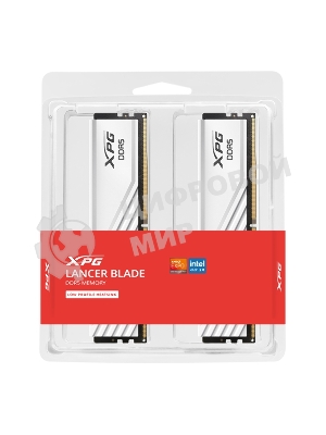 Оперативная память XPG Lancer Blade, DDR5, 32GB (2x16GB), 6000MHz, CL34, DIMM, с радиаторами, белый