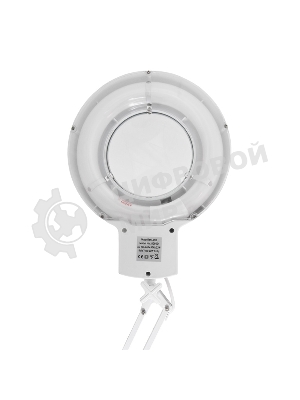 Лупа на струбцине Rexant, круглая, 8D, с подсветкой, белая