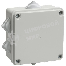 Коробка распаячная ОП 100х100х50 IP44 KM41233 (6 каб. ввод.) IEK UKO11-100-100-050-K41-44